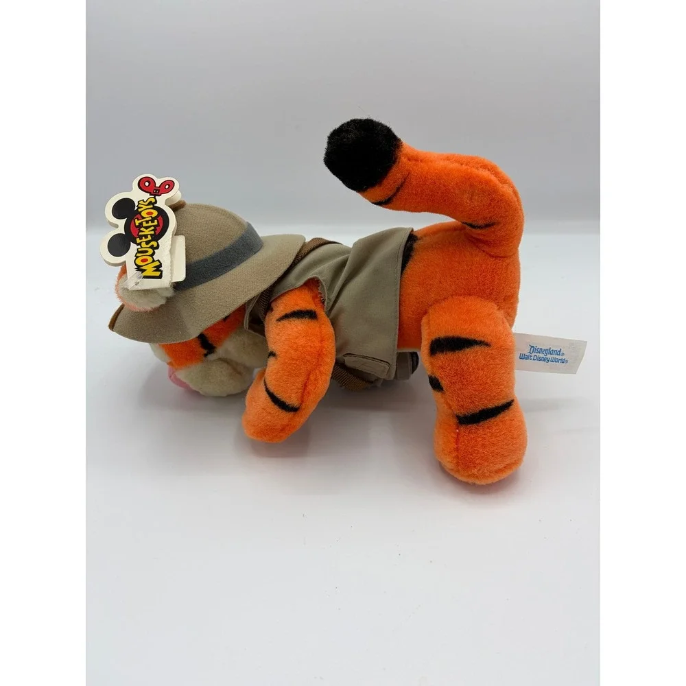 Vintage Disneyland Safari Tigger Plush Winnie the Pooh Vest Hat Binoculars NWT